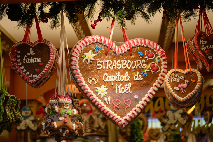 Lebkuchenherz auf dem Straßburger Weihnachtsmarkt