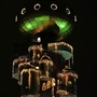 Beleuchteter Hundertwasser Turm in Abensberg bei Nacht