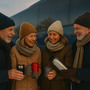 Herzlich willkommen: Glühwein-Stopp während der Anreise